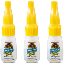 Load image into Gallery viewer, Gorilla 3 Pack 10 Gram Super Glue with Brush & Nozzle Applicator, Clear