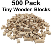 Load image into Gallery viewer, 500 Pack ¾-inch (0.75") Wood Blocks, Mini Unfinished Wooden Cubes for Painting, Carving, and other DIY Craft Projects