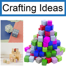 Load image into Gallery viewer, 1,000 Pack ¾-inch (0.75") Wood Blocks, Mini Unfinished Wooden Cubes for Painting, Carving, and other DIY Craft Projects