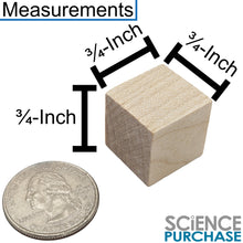 Load image into Gallery viewer, 1,000 Pack ¾-inch (0.75") Wood Blocks, Mini Unfinished Wooden Cubes for Painting, Carving, and other DIY Craft Projects