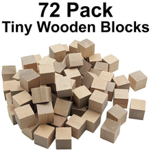 Load image into Gallery viewer, 72 Pack ¾-inch (0.75") Wood Blocks, Mini Unfinished Wooden Cubes for Painting, Carving, and other DIY Craft Projects