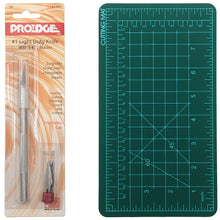 Load image into Gallery viewer, ProEdge Cutting Mat Kit with Precision Knife, 5 Spare Blades, and 5.5" x 9" Cutting Mat (36611)