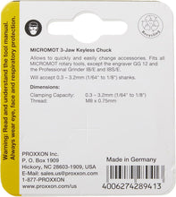 Load image into Gallery viewer, Proxxon MICROMOT Three-jaw Keyless Steel Drill Chuck (28 941)