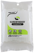 Load image into Gallery viewer, Surebonder 25 Pack Mini Size Hot Glue Sticks, 5/16" Diameter × 4" Length (DT-25)