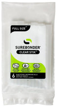 Load image into Gallery viewer, Surebonder 6 Pack Full Size 4" Long x 7/16" Diameter Clear Hot Glue Sticks for High & Low Temperatures (DT-6)