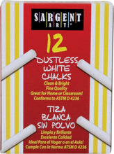 Load image into Gallery viewer, Sargent Art 12-Count White Dustless Chalk Sticks (66-2012)