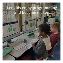 Load image into Gallery viewer, ELECFREAKS microbit Mini Cutebot Kit Compatible with BBC Micro:bit V2 and V1, DIY Programmable Robot Car Kit, STEM Educational Project, Graphical Makecode Coding Car(Without Micro:bit and AAA Battery)