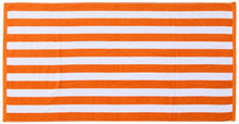 Load image into Gallery viewer, Friends & Home Orange Stripe Cabana Towel (100% Cotton, 30" x 60", GSM 425)