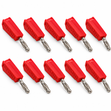 Load image into Gallery viewer, Red Stackable 4mm Banana Plug Connector - 10 Pack