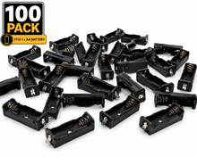 Load image into Gallery viewer, 1 "AA" Plastic Battery Holder with Solder Lugs -
100 Pack