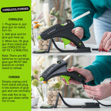 Load image into Gallery viewer, Surebonder Cordless/Corded Full Size Hot Glue Gun, High Temperature 380° F, 60W (CL-800F)