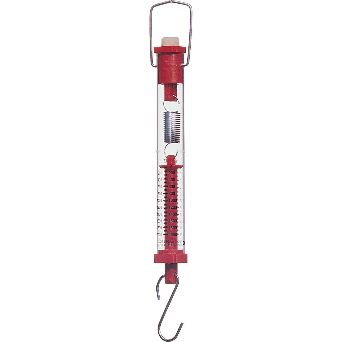 Tubular Spring Scale 2000 Grams 2 Kilograms 20 Newtons Color Red tubular-spring-scale-2000-grams-2-kilograms-20-newtons-color-red