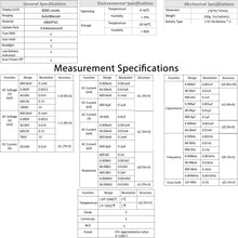 Load image into Gallery viewer, 6000 Counts Backlit Manual & Auto Ranging True-RMS Digital Multimeter, Voltage, Current, Resistance, Capacitance, Continuity, Freq., Temperature, NCV