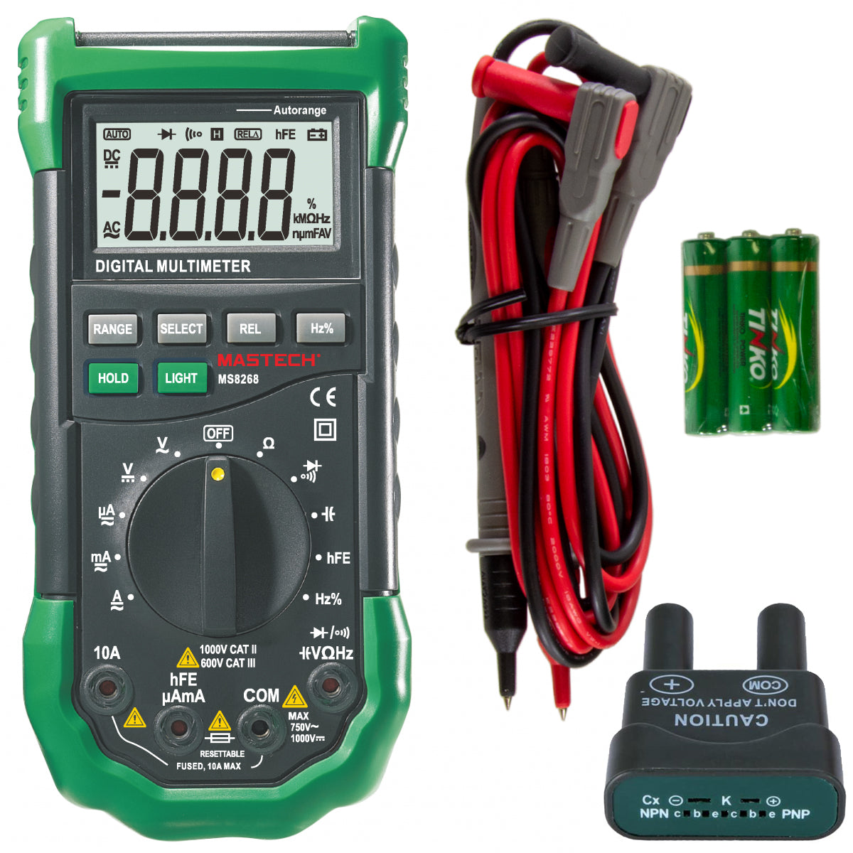 Mastech Digital AC/DC Auto/Manual Range Digital Multimeter (MS8268