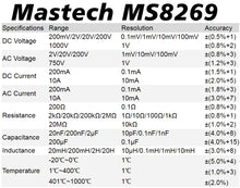 Load image into Gallery viewer, Mastech MS8269 31-Range Digital LCR with Full Featured Multimeter with High Accuracy