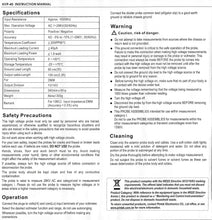 Load image into Gallery viewer, High Voltage Probe 40,000 Volts Max DC, 28,000 Volts Max AC (50/60 Hz)