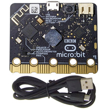 Load image into Gallery viewer, BBC Micro:bit V2 Board and 3 Foot MicroUSB Cable for Coding and Programming