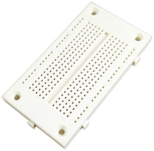Load image into Gallery viewer, Premium Small Solderless Breadboard with 270 Tie-Points, White ABS Plastic with Mounting Holes (3.3" × 1.8")