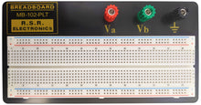 Load image into Gallery viewer, Premium 830 Tie Point Solderless Breadboard with 3 Binding Posts, Metal Backplate (7.2" x 3.8")