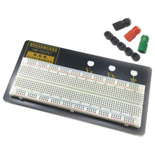 Load image into Gallery viewer, Premium 830 Tie Point Solderless Breadboard with 3 Binding Posts, Metal Backplate (7.2" x 3.8")