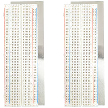 Load image into Gallery viewer, 2 Pack Premium Solderless Breadboard, 830 Tie Points, 6.5" x 2.1", RoHS Compliant
