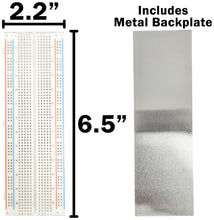 Load image into Gallery viewer, Premium Solderless Breadboard, 830 Tie Points, 6.5" x 2.1", RoHS Compliant