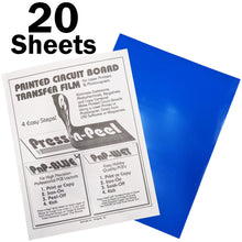 Load image into Gallery viewer, 20 Sheets Press-n-Peel Blue PCB Transfer Film, Printable A4 Size
