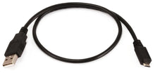 Load image into Gallery viewer, USB Type "A" Male to Micro USB Type "B" 2.0 Cable, 1.5 Feet Length, Black Color, 28AWG