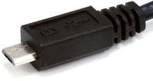 Load image into Gallery viewer, USB Type "A" Male to Micro USB Type "B" 2.0 Cable, 1.5 Feet Length, Black Color, 28AWG