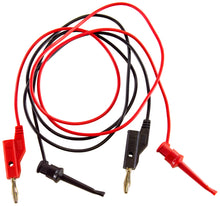 Load image into Gallery viewer, Banana to IC Hook Mini Grabber Lead Set - Includes 1 Red and 1 Black, 3 Feet Length