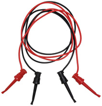 Load image into Gallery viewer, Minigrabber to Minigrabber test lead set | Set includes 1 red lead and 1 black lead | 20 Gauge | 3 Foot Lead Length | Keep this test lead set on hand for your next electronics project