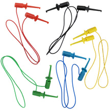 Load image into Gallery viewer, 5 Piece Minigrabber to Minigrabber IC Hook Test Lead Set (Includes 5 Different Color Leads)