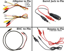 Load image into Gallery viewer, Solderless Breadboard Cable Kit - Includes BNC, Banana, Alligator, and Wall Adapter to Pin Test Leads