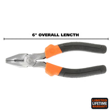 Load image into Gallery viewer, GreatNeck 6-inch Linesman Pliers with Cushion Grip (E6C)