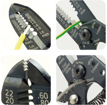 Load image into Gallery viewer, Multifunction Wire Stripper and Cutter for Solid 10 to 22 AWG and Stranded 12 to 24 AWG