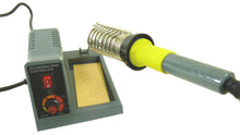 Load image into Gallery viewer, Variable Temperature Soldering Station, 5 to 40 Watt, Includes Iron with 1.5 mm Pointed Tip and Cleaning Sponge