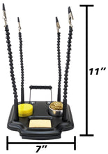 Load image into Gallery viewer, Multifunctional Helping Hands with Gooseneck Arms, Heavy Duty Base with Solder Holder Dispenser, Brass Wire Tip Cleaning Sponge, & Soldering Flux