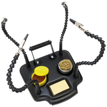 Load image into Gallery viewer, Multifunctional Helping Hands with Gooseneck Arms, Heavy Duty Base with Solder Holder Dispenser, Brass Wire Tip Cleaning Sponge, & Soldering Flux