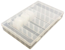 Load image into Gallery viewer, Polypropylene Storage Box with 14 Dividers for 6 to 36 Slots, 10.8" x 6.9" x 1.8"