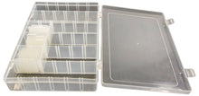 Load image into Gallery viewer, Polypropylene Storage Box with 14 Dividers for 6 to 36 Slots, 10.8" x 6.9" x 1.8"
