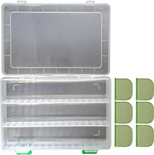 Load image into Gallery viewer, Small Parts Storage Box with 6 Removable Dividers, 8" x 5.3" x 1.5", RoHS