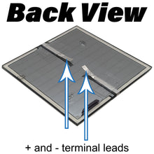 Load image into Gallery viewer, CIS (Copper Indium Diselenide) Solar Cell, 4.7-5VDC Output, Max 0.25W, 60 x 60 x 2mm, Rear + and - Leads
