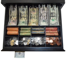 Load image into Gallery viewer, PL-420 Point of Sale/Register Heavy Duty Rj-12 Key-Lock Cash Drawer with Bill Coin Trays, Keep Your Money Safe, Black