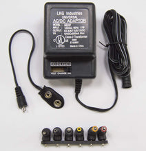 Load image into Gallery viewer, Multi Voltage AC to DC Wall Adapter (UL Listed) 3, 4, 5, 6, 7.5, 9, 12V