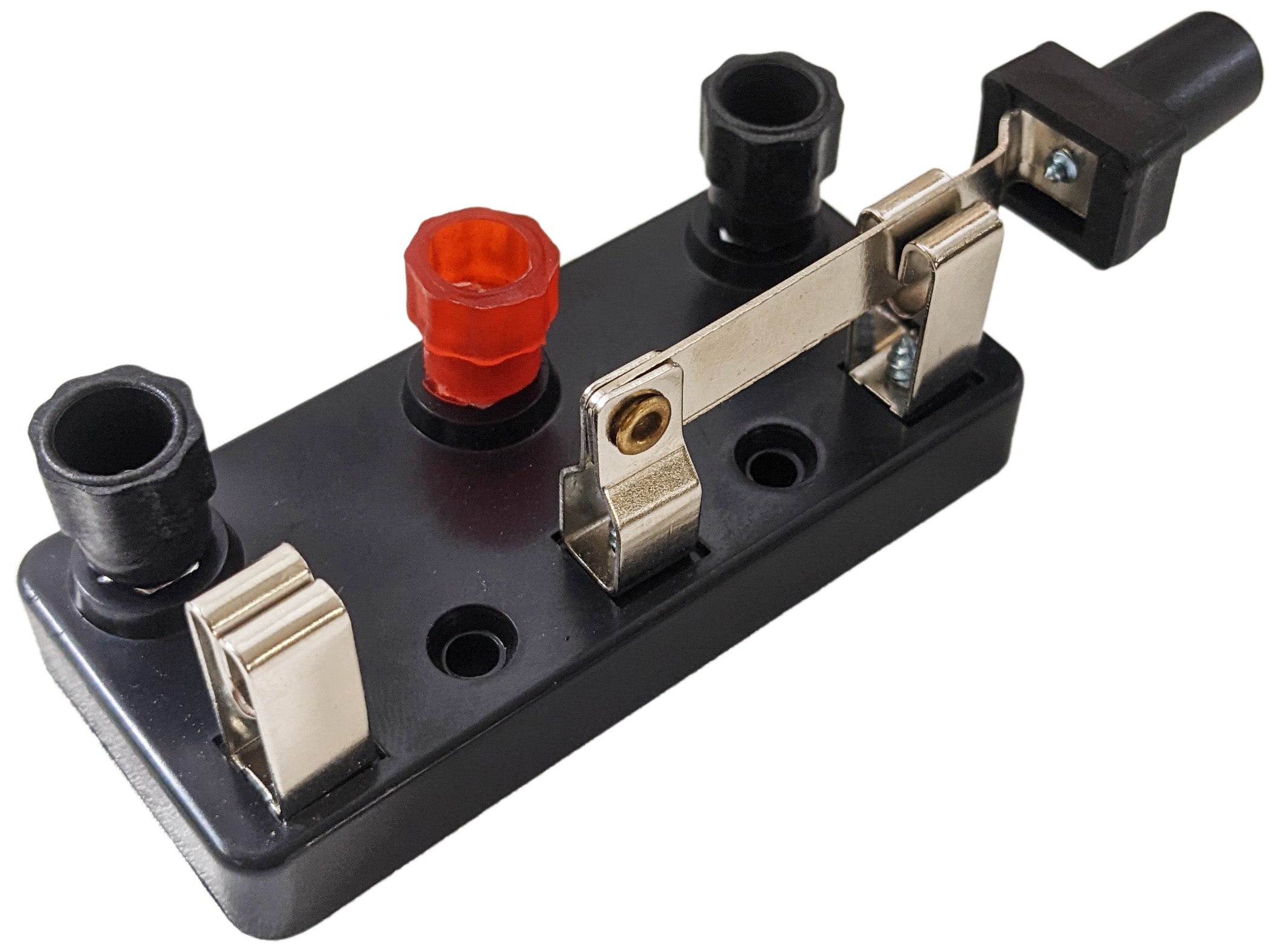 SPDT Knife Switch (Single Pole Double Throw), 2.98" × 1.36" × 1.15