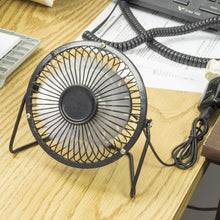 Load image into Gallery viewer, 4" Angle Adjustable Mini USB Powered Fan - Perfect Size for a Desktop