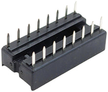 Load image into Gallery viewer, 16 Pin Solder Tail Low Profile DIP IC Socket, 2.54mm Pitch, 7.6mm Row to Row Distance