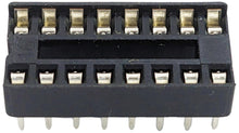 Load image into Gallery viewer, 16 Pin Solder Tail Low Profile DIP IC Socket, 2.54mm Pitch, 7.6mm Row to Row Distance