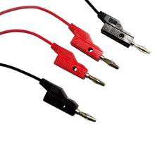 Load image into Gallery viewer, 2 Pack of Red and Black Banana to Banana Test Lead Sets - 18 Gauge, 24" Length
