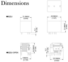 Load image into Gallery viewer, 12V Relay SPDT 90 Ohm Coil Resistance (822U-1C-S)